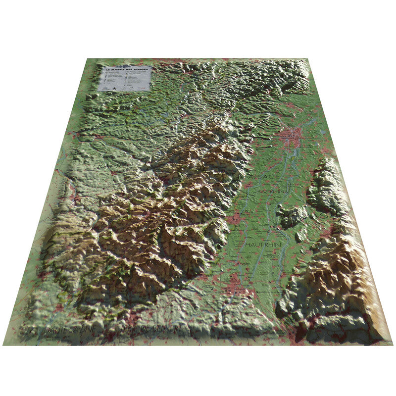 Carte régionale Le Massif des Vosges