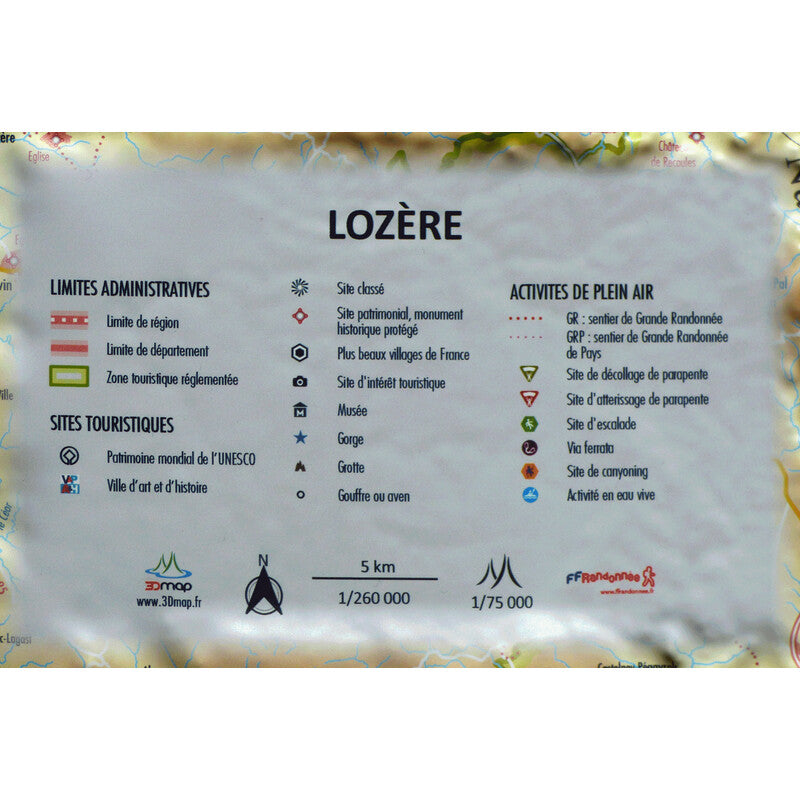 Carte régionale de la Lozère