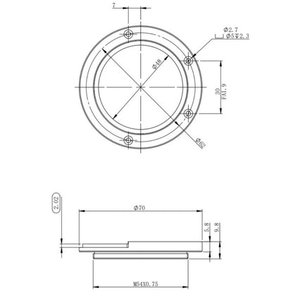 Adapter Adaptateur M54 pour tiroir de filtres