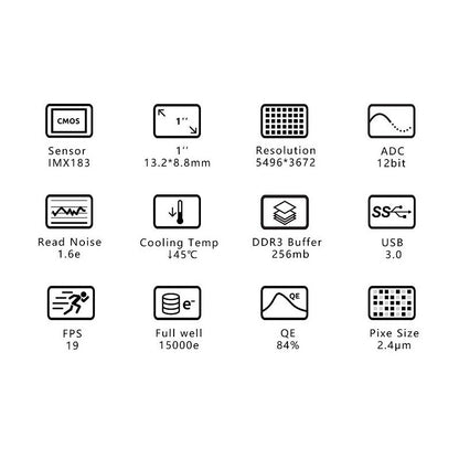 Caméra ASI 183 MM Pro Mono
