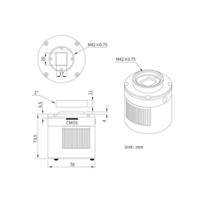 Caméra ASI 585 MM Pro Mono