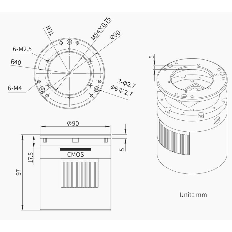 Caméra ASI 6200 MM Pro Mono