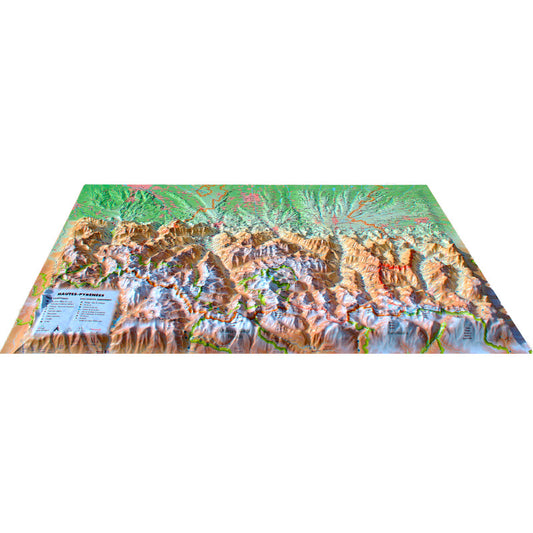 Carte régionale Hautes-Pyrénées (61cm x 41cm)