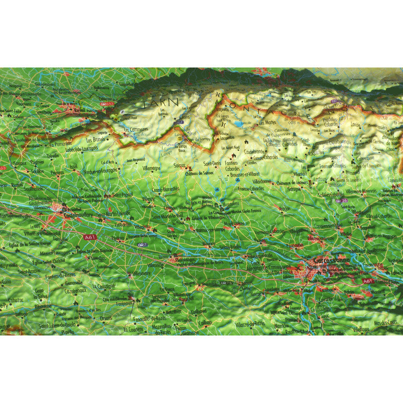 Carte régionale L'Aude (61 x 41 cm)