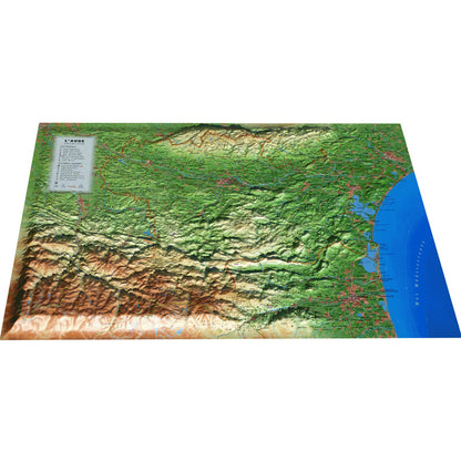 Carte régionale L'Aude (61 x 41 cm)