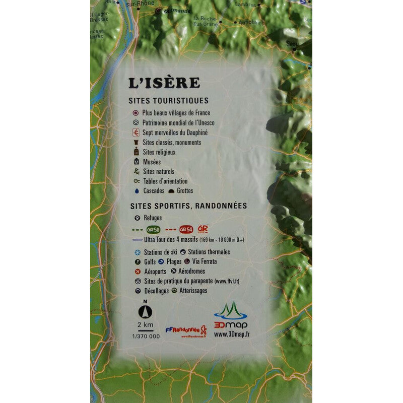 Carte régionale L'Isère