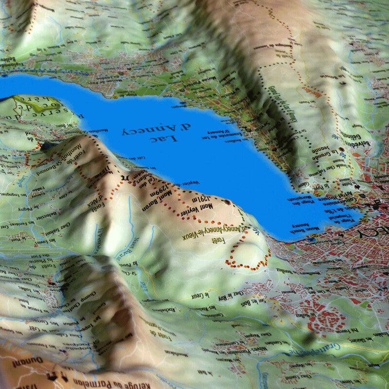 Carte régionale Le Lac d'Annecy