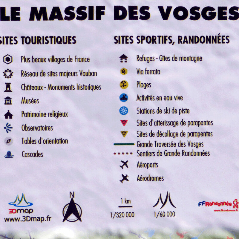 Carte régionale Le Massif des Vosges