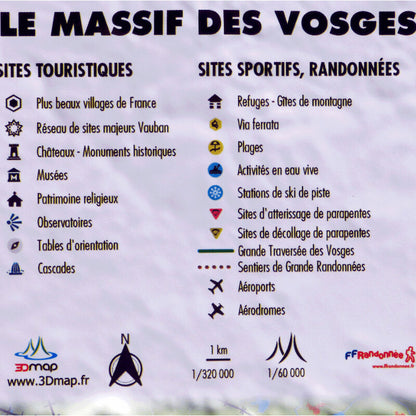 Carte régionale Le Massif des Vosges