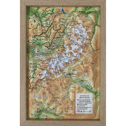 Carte régionale Le tour du Mont Blanc (19,5 cm x 29,5 cm)