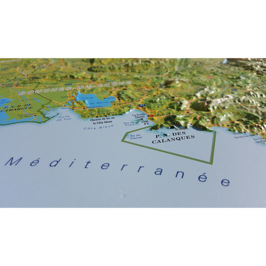 Carte régionale Les Alpes Françaises et ses massifs alpins