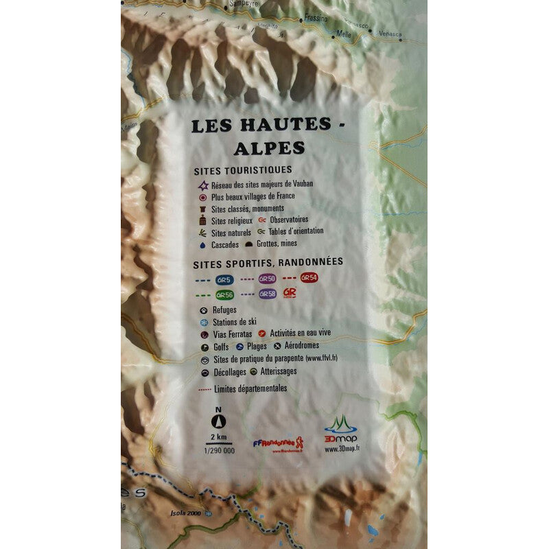 Carte régionale Les Hautes Alpes