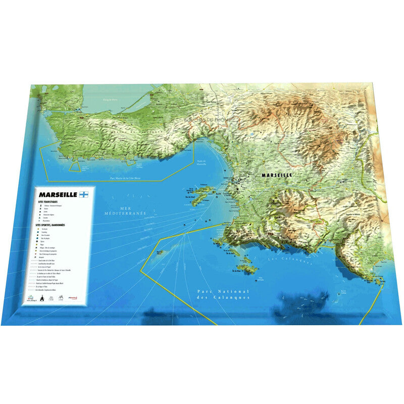 Carte régionale Marseille (61 cm x 41 cm)