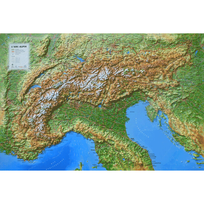 Carte régionale Massif de L'Arc Alpin