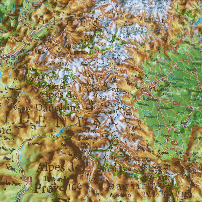 Carte régionale Massif de L'Arc Alpin