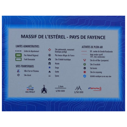 Carte régionale Massif de l'Estérel et du Pays de Fayence