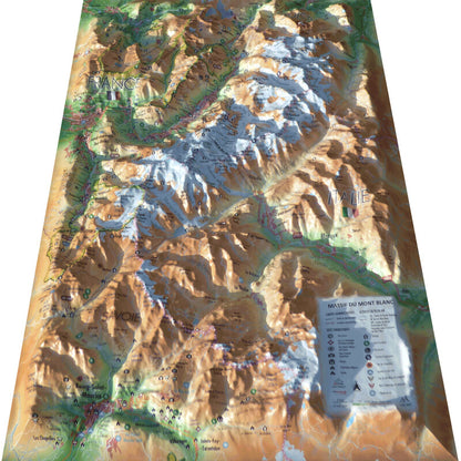 Carte régionale Massif du Mont Blanc (41 cm x 61 cm)